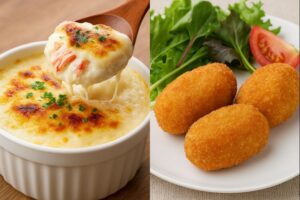 「カニグラタン」と「カニコロッケ」のイメージ画像