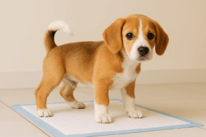 用をたそうとしている犬のイメージ画像